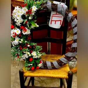 Spring/Summer Lady Bug Wreath Front Porch Door Decor